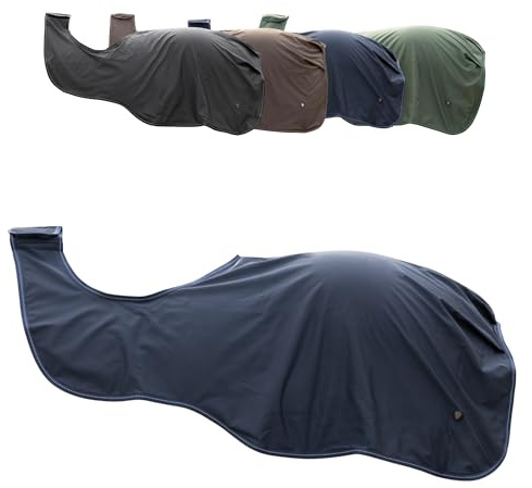 Covalliero - Ausreitdecke | Pferdedecke zum Schutz der Nierenpartie | Outdoordecke für Pferde | Übergangsdecke Pferd & Pony | wärmend & atmungsaktiv | Pferde Zubehör in Dark Navy | 135cm
