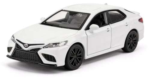 imtfzct 1:36 Camry XSE Automodell，Spielzeugauto-Modell mit Pullback-Funktion, Türen offen, Sammelspielzeug für Kinder ab 3 Jahren, Weiß Geschenk