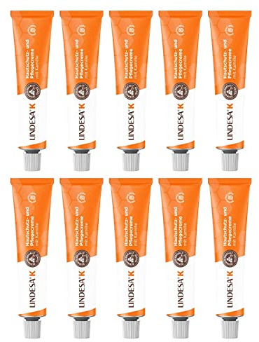 Lindesa K Pflegecreme mit Kamille und Bienenwachs | Handcreme, Hautschutzcreme, Handpflege | Metall-Tube 50ml (10)