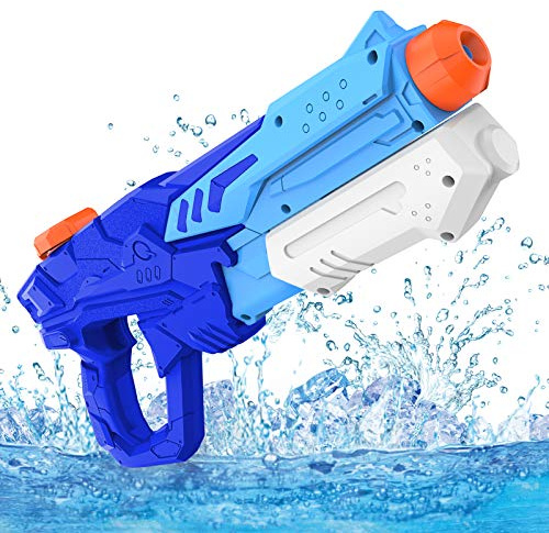 Kiztoys&1 Kiztoys&1 Wasserpistolen für Kinder, leistungsstarke Wasserpistolen mit 600 ml großem Fassungsvermögen und 10 m großer Reichweite für Jungen, Mädchen, Kinder, Sommer, Schwimmbad, Strand, Out