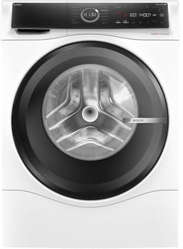 Bosch Serie 8 Smarter Waschtrockner 10.5 kg Waschen 6 kg Trocken WNC254A40 | 1400 UpM, Automatische Flüssigwaschmittel-Dosierung, Knitterfalten-Reduktion, feuchtegesteuertes Auto Dry Trocknen, AquaStop