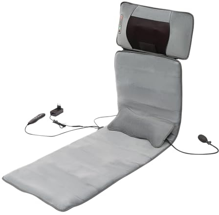 SuhoFutus Massagekissen Ganzkörpermassage, Massagematte mit Wärme, Massagematte mit Abnehmbares Nackenmassagekissen und Taillen-Dekompressions-Airbag, Massageauflage Enthalten 9 Modi, Timer