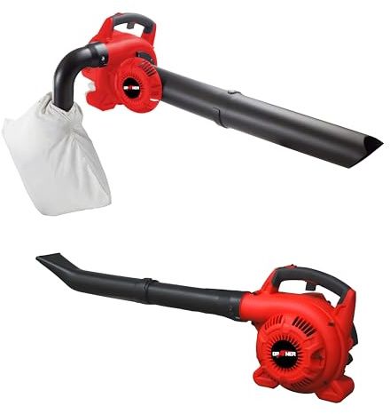Grafner Benzin Laubsauger 3in1, 2-Takt, Laubbläser Laubsauger & Häcksler, incl. 35 Liter Fangsack, 2 Rohre, Schultergurt & Anti-Vibrationsgriff, Blasgeschwindigkeit: 71 m/s, 90% Laubreduktion