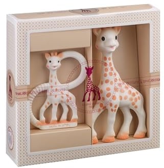 Sophie la Girafe – Geschenkbox zur Geburt + Beißring – 100 % Naturkautschuk – Aktivitätsset für Kinder – Frühes Lernspielzeug