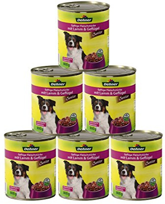 Dehner Lieblinge Hundefutter Senior, Lamm und Geflügel, 6 x 800 g (4.8 kg)