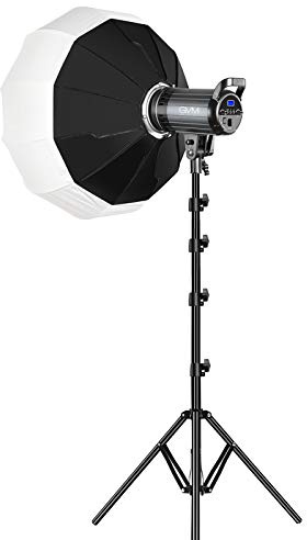 GVM 100W LED Videoleuchte mit Latern Softbox, 3200K-5600K Bi-Color COB Studiolicht, 40000lux/0.5m Fotografie Dauerlicht für Foto Studio Video YouTube Streaming Film Licht CRI97+ APP-Steuerung