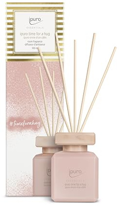 ipuro - Essentials Raumduft TIME FOR A HUG 100ml / Raumerfrischer mit Vanillecookie, Orange, rote Früchte, Vanille, Moschus & Sandelholz Duft Aroma/Diffuser mit Stäbchen/Lufterfrischer Wohnung