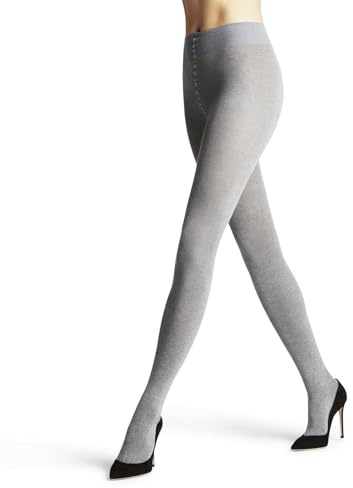 FALKE Damen Strumpfhose Family W Ti nachhaltige Baumwolle einfarbig 1 Stück, Grau Greymix 3399, 48-50