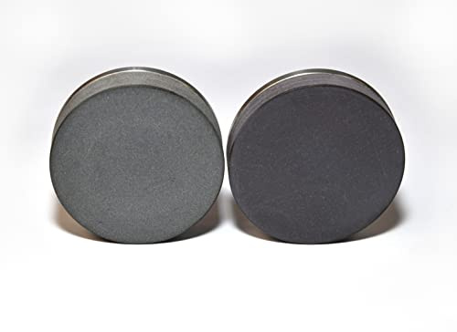 Belgischer Brocken Schleifscheiben-Set für Horl Rollschleifer 1 & 2 – Natur-Schleifstein Körnung 1200 & 6000, Ø 54,5 mm – Messer schärfen mit echtem Naturstein, Made in Germany