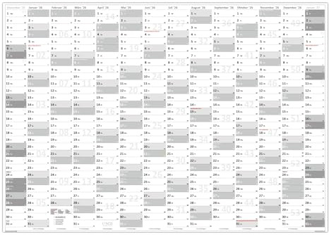 XXL Wandkalender DIN A0 2026 (grau2) große Tageskästchen (Kalender werden gerollt versendet)