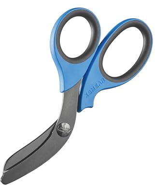 Xshear 7.5" extreme Pflicht Trauma Scheren - robust und langlebig medizinisches Scheren für den Notfall Anbieter im Gesundheitswesen (Blau/Grau)