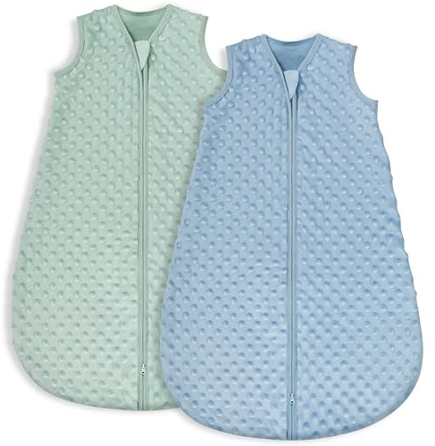 Yoofoss Schlafsack Baby Winter 1.5 Tog - 2er Pack 67cm/0-6 Monate Winterschlafsack Herbst Babyschlafsack Warm Ganzjahresschlafsack für Jungen Mädchen Neugeborene
