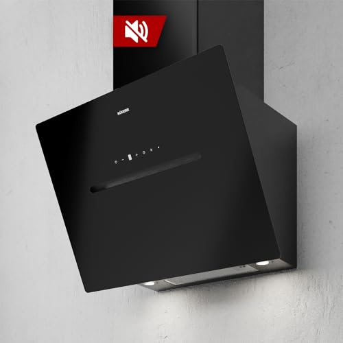 KÜGERR patentierte Leisetechnologie | D8S60UP1G | 60cm leise Wand-Dunstabzugshaube | ab 35 dB - bis 765 m³/h | Abluft - Umluft | 2 Jahre Garantie | Glas | LED