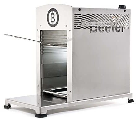 Beefer One Pro – Oberhitzegrill | 800 °C Keramikbrenner | Perfekte Kruste in 45–75 Sek. | Elektrische Zündung | Komplett aus Edelstahl | Spülmaschinenfeste Innenteile | 240 × 550 mm