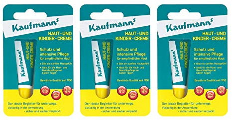 Kaufmanns Haut- und Kindercreme in der Tube, 3er Pack (3 x 10ml)