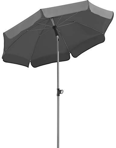 Schneider Sonnenschirm Locarno, anthrazit, 150 cm rund, Gestell Stahl, Bespannung Polyester, 2 kg