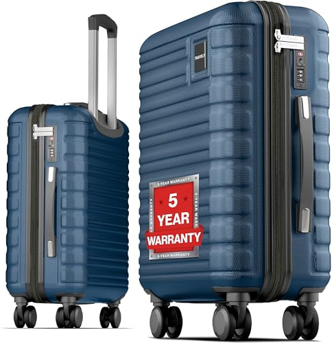Travely Premium Handgepäck Koffer 55x40x20cm - passend für Ryanair, Lufthansa, Eurowings und co. I 36L Handgepäck Koffer mit sanften Rollen und praktischem TSA Schloss, Reisekoffer