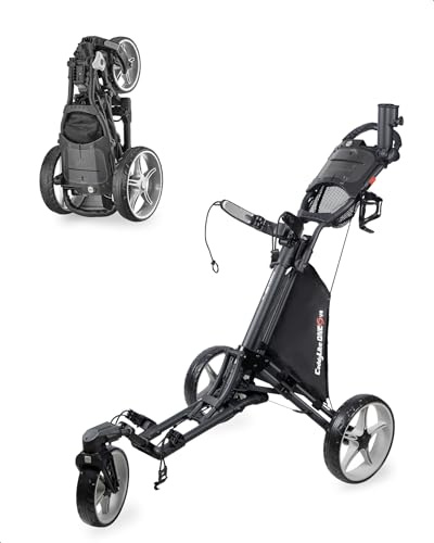 CaddyTek Uni – Erwachsene CaddyLite ONE-Swivel V8, Dunkelgrau Golf-Push-Cart, grau dunkel, Einheitsgröße