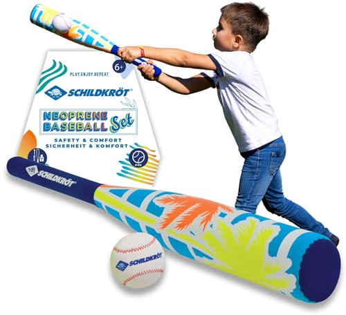 Schildkröt Neopren Baseball Set | Baseballschläger & Baseball | weicher & robuster Schläger mit Neoprenüberzug | Perfekt für Kinder & Familie zum Spielen im Garten, im Park, am Strand