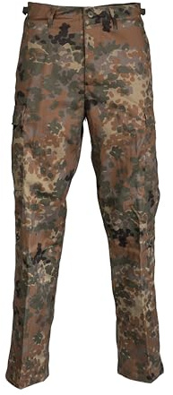Mil-Tec US Ranger Hose Typ BDU • Herren Cargohose mit 6 geräumigen Taschen • Taktische Hose mit verstellbarem Kordelzug & Gürtelschlaufen • Feldhose für Outdoor, Arbeit & Freizeit • Flecktarn, XL