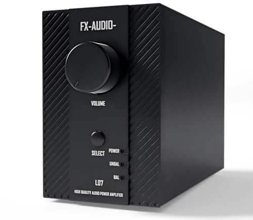 FX-Audio- L07 Stereo Audio Verstärker 200W x2 Class D Leistungsverstärker | MA5332MS 2-Kanal, XLR/Cinch-Eingänge, brückbar, BTL 400W, für passive Regallautsprecher und Desktop-Lautsprecher, Heimkino