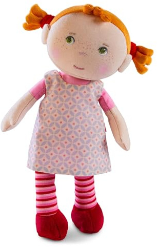 HABA Kuschelpuppe Roya – Weiche Stoffpuppe 25 cm, ideal für Babys und Kleinkinder – waschbar bei 30 °C, ab 6 Monaten – 1303730001