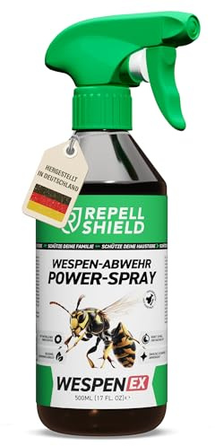 RepellShield® Natürliches Wespenspray mit Geraniol -250ml - Präzise Vertreibung durch Insektenspray als Wespen Abwehr - Zitrusduft