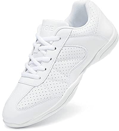 Damen Weiß Cheerleading Schuhe Dance Schuhe Leichte Cheerleading Uniform Schuhe Tanzschuhe Walkingschuhe Sportschuhe
