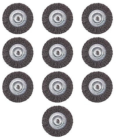 10er Set Fugenbürste für AKKU Fugenbürste Grizzly AFB 18 Lion Metall/Draht/runde Drahtbürste/Metallbürste