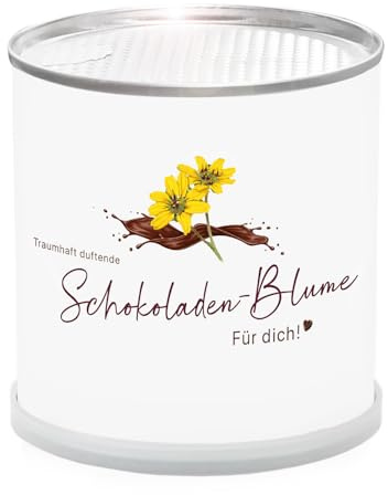 Deine MacFlowers Schokoladenblume, Ein lieber Gruß, Für Dich, Schokoblume in der Blumendose, Das originelle Geschenk, Anzuchtset, Duftet traumhaft nach Schokolade, Geburtstag