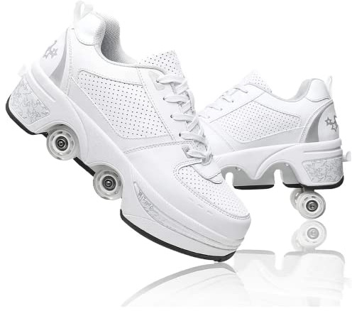 Schuhe mit Rollen, Rollschuhe Skateboard Schuhe Kinderschuhe Mit Rollen Skate Shoes Rollen Schuhe Sportschuhe Laufschuhe Sneakers Mit Rollen für mädchen Und Damen