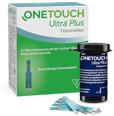 OneTouch Ultra® Plus Blutzuckerteststreifen I 50 Stück I 1 Packung I zur Blutzucker-Messung bei Diabetes (Zucker-Krankheit)