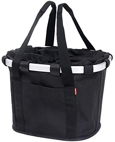 KlickFix Unisex Fahrrad-klappkorb Reisenthel Bikebasket Lenkerkorb, Schwarz, 26 x 35 38 cm EU