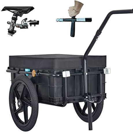 TIGGO Lastenanhänger & Handwagen XL Transportbox EXTRA groß für 2 Bierkästen Fahrradanhänger Anhänger Transportanhänger 70 Liter