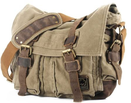 Eysee Schultertasche Herren Canvas-Umhängertasche Daypack für Alltag und Sport 35cm (L) X 30cm(H) X 10cm(W)
