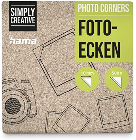 Hama Fotoecken (500 Stück, selbstklebend) transparent, weiß, 00007107