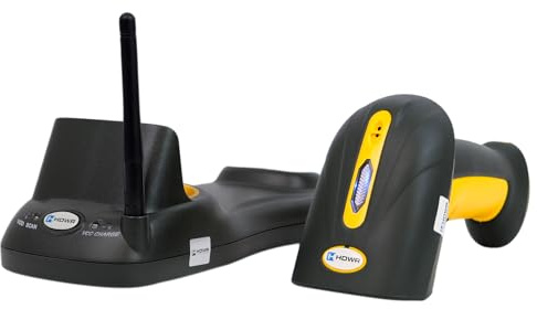 Barcode Scanner, 1D, 2D, QR Code Scanner Apotheke, Lager, Dockingstation automatischen Aufladen des Lesegeräts, Kabelloser Codeleser EAN Data Matrix, HD-SL99 HDWR