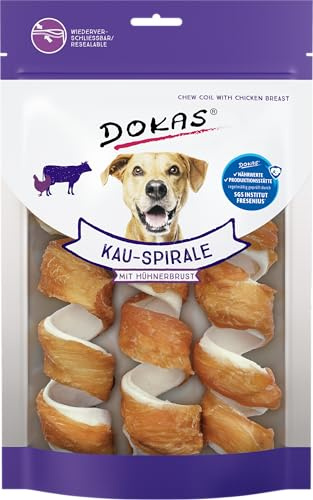 DOKAS Getreidefreier Premium Kausnack für Hunde – Ideal für zwischendurch 8 x 110 g