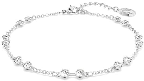 Swarovski Remix Collection Strand, Rundschliff, Weiß, Rhodiniert