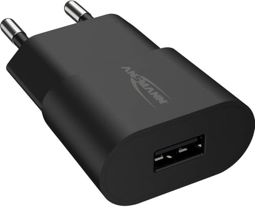 Ansmann 1 porta USB 1001-0108 - Caricatore USB con controllo intelligente di ricarica per smartphone, tablet, GoPro, e-book, ecc