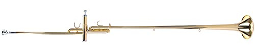 Classic Cantabile AT-1871 Aida-Trompete, Modell: AT-1871, 1 x Mundstück | Fanfarentrompete in Bb mit einem Ventil, Ösen am Schallrohr zum Einhängen von Flagge oder Wimpel, 1 x Leichtkoffer