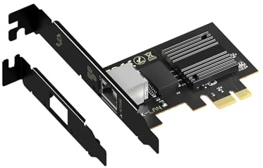 XikeStor 2,5-GB-PCIe-Netzwerkkarte mit internem I226-V-Chip, 2,5GBase-T-Netzwerkadapter-NIC, Gigabit-Ethernet-100/1000/2500-Mbit/s-LAN-Port RJ45, PCIe 3.1 X1, PCI-Express-Gigabit-Ethernet-Karte