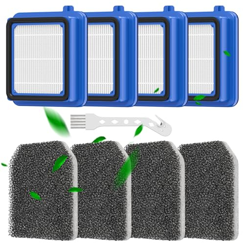 8 Stück QX7 Filter für AEG -Filter Zubehör Set für AEG QX6 QX7 QX8-2 ASKW1 | Staubsauger Ersatzteile Ersatzfilter Filterset für AEG mit 4 Vormotorfilter 4 Hygienefilter 1 Reinigungsbürste,Waschbar