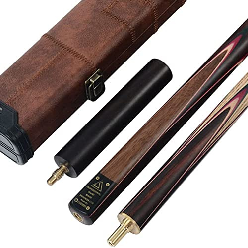 CUESOUL Klassisches Handgefertigtes 57 Zoll 18 Unzen 3/4-Snookerqueue mit Rosenholz-Griffstück und Kunstleder-Etui - 9,5 mm Spitze Snookerqueue-Set(CSSC007)