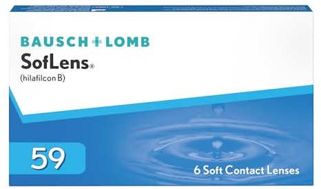 Bausch + Lomb SofLens 59 Monatslinsen, sphärische Kontaktlinsen, weich, 6 Stück, BC 8.6 mm / DIA 14.2 / -1.50 Dioptrien