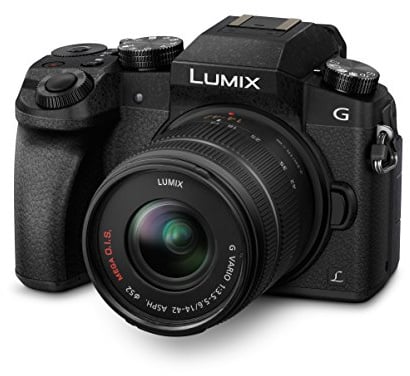Panasonic LUMIX G DMC-G70KAEGK Systemkamera (16 Megapixel, OLED-Sucher, 7,5 cm OLED Touchscreen, 4K Foto und Video) mit Objektiv H-FS14042E schwarz