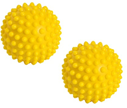 Gymnic Sensyball Sensorischer Ball Ø 10 gelb 2 Stück aufblasbar für Massage, Reflexzonenmassage und sanfte Gymnastik, mit taktilen Noppen zur Muskelstimulation und Entspannung
