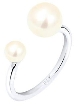 Elli Ring Damen mit Süßwasserperlen in 925 Sterling Silber