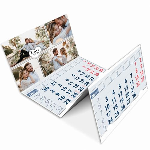 lepni.me Personalisierte Wandkalender 2026 3 Monate | Gestalten Sie Ihre eigenen Fotos Logo Text | Individuelle Kalender für Familie Büro Hochzeit