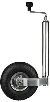 LAS 10616 Stützrad mit Kurbel 48mm, Luftreifen 260x85mm mit Stahlblechfelge